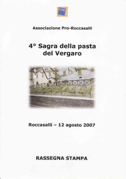 Rassegna stampa Vergaro 2007