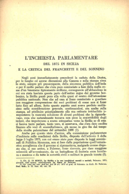 l`inchiesta parlamentare del 1875 in sicilia e la