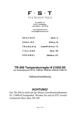 TR-200 Temperaturregler # 21052