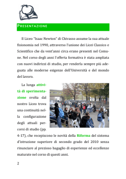 Per ulteriori info sul Liceo scarica la brochure 2014