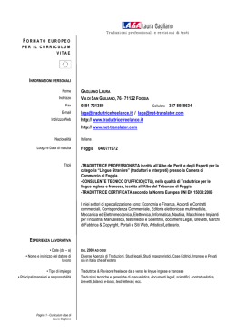 Leggi il mio CV - Traduttrice Freelance.it