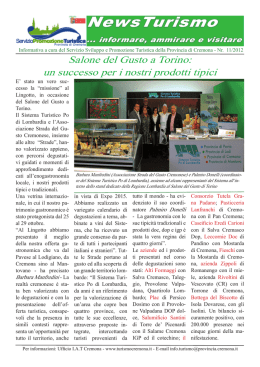 NewsTurismo - Provincia di Cremona