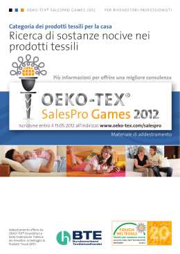 OEKO-TEX® SalesPro Games