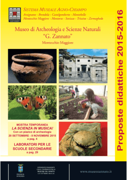 opuscolo delle proposte didattiche per l`anno scolastico