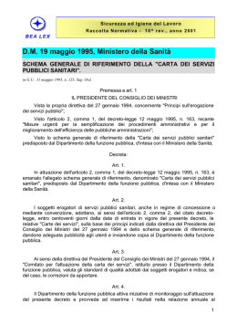 DM 19 maggio 1995, Ministero della Sanità