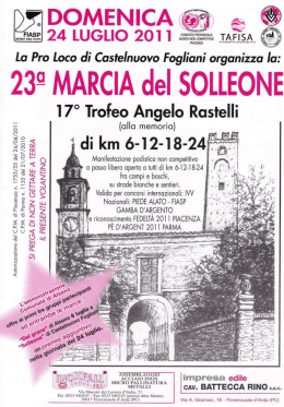 Castelnuovo Fogliani - 23^ Marcia del solleone