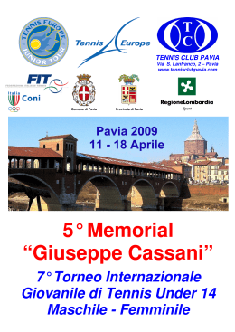 5° Memorial “Giuseppe Cassani”