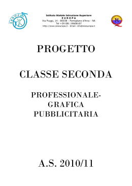 Classe Seconda – Professionale Grafica Pubblicitaria