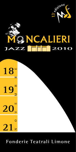 Opuscolo Moncalieri Jazz 2010 ()