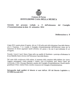 ISTITUZIONE CASA DELLA MUSICA