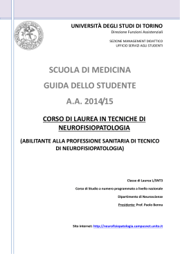 corso di laurea in tecniche di neurofisiopatologia