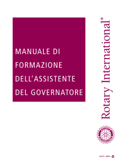 Manuale dell`Assistente de Governatore