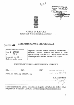 determinazione dirigenziale
