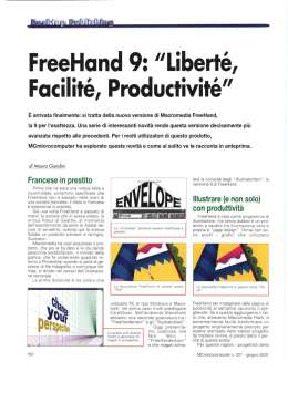FreeHand 9: JJLiberté, Facilité, Productivité