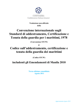 Convenzione STCW 2010 it traduzione CONFITARMA