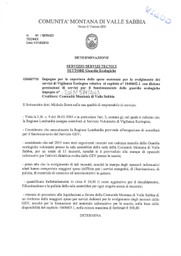Vedi provvedimento - Comunit&agrave; Montana di Valle Sabbia