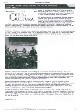 cultura e cibo insieme, all`insegna dell`eccellenza
