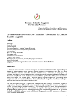 La carta dei servizi educativi per l`infanzia e l`adolescenza, del