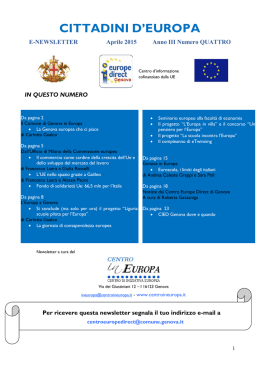 Newsletter CIED n.4 aprile 2015