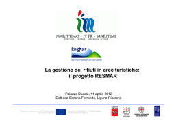 La gestione dei rifiuti in aree turistiche: il progetto