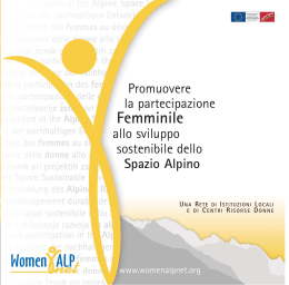 Femminile - Alpine Space Programme 2007-2013