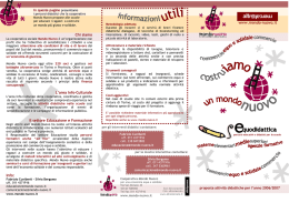 w w w .m ondo-nuovo.it Chi siam o L`area Info