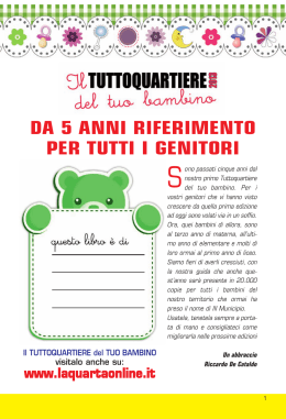 da 5 anni riferimento per tutti i genitori