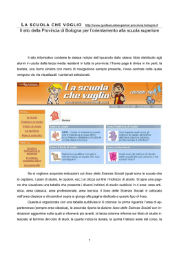 Il sito della Provincia di Bologna per l`orientamento alla scuola