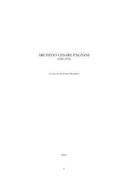 Inventario dell`archivio