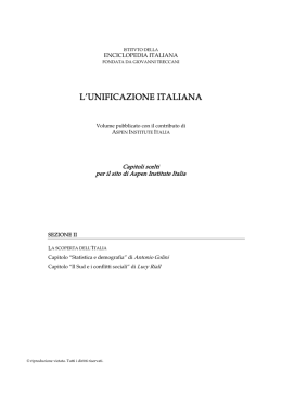 l`unificazione italiana - Aspen Institute Italia
