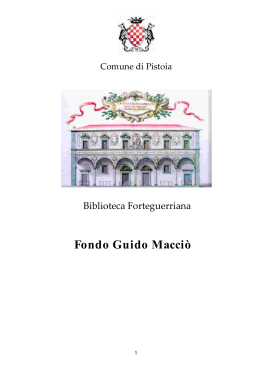 Macci&ograve; - Biblioteca Comunale Forteguerriana