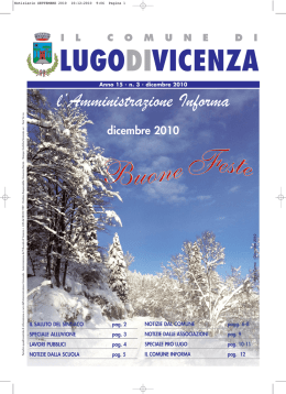 Notiziario aprile 2010 - comune di lugo di vicenza