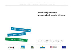 Analisi del patrimonio ambientale di Langhe e Roero