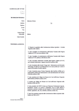 curriculum vitae - Regione Calabria