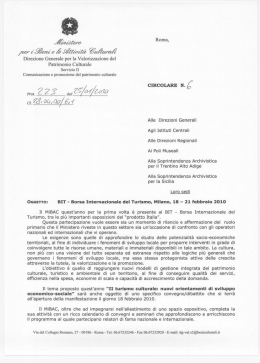 ` [dia/fa Roma` Direzione Generale per la Valorizzazione del