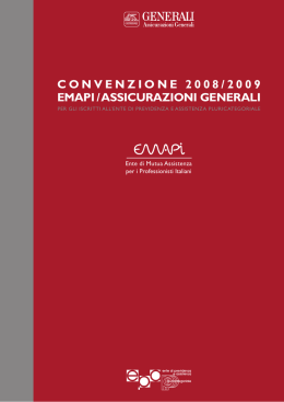 Convenzione 2008/2009 eMAPi / ASSiCURAzioni GeneRALi