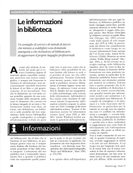 Leinformazioni in biblioteca
