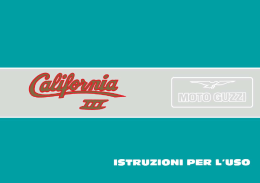 Istruzione per l`uso - California III
