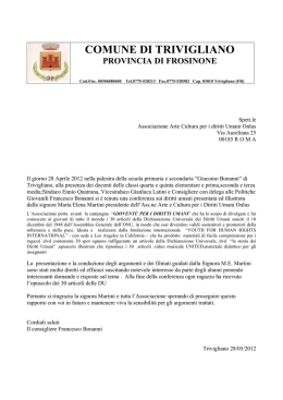 comune di trivigliano - Arte e Cultura per i Diritti Umani