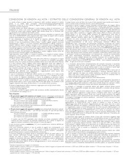 Condizioni di vendita all`asta