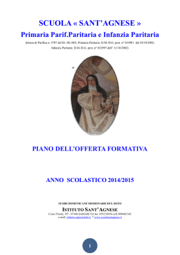 P.O.F. 2014-2015 - iSTITUTO SANT`AGNESE
