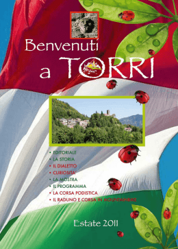 Page 1 Page 2 In copertina, veduta di Torri (fato: Ennio Buscioni) e