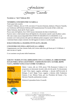 Newsletter n7 - Fondazione Giuseppe Tatarella