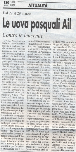 le uova pasquali Ai! - Alessandria AIL