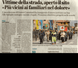L`Eco di Bergamo - Associazione Italiana Familiari e Vittime della