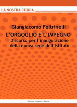 Studi e ricerche storiche - Fondazione Giangiacomo Feltrinelli
