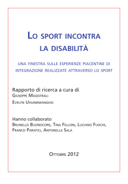 Lo sport incontra la disabilità - ER Agenzia sanitaria e sociale