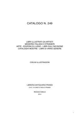 Catalogo 249 - Libreria Antiquaria Prandi