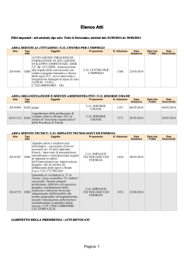 Elenco Atti - Provincia di Trieste
