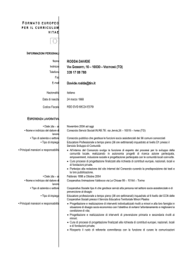 Scarica curriculum